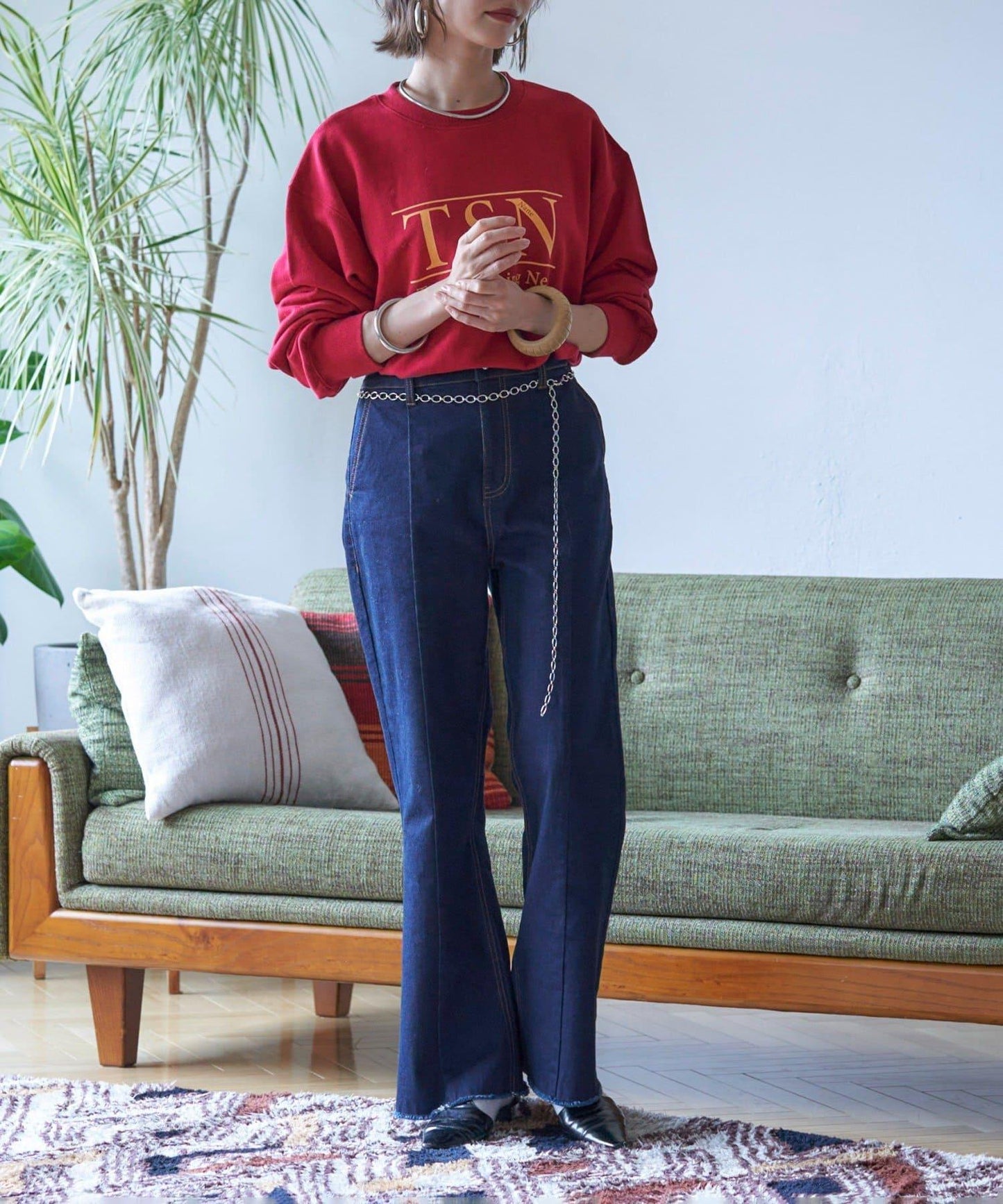 【nane】復古做舊衛衣套頭衫