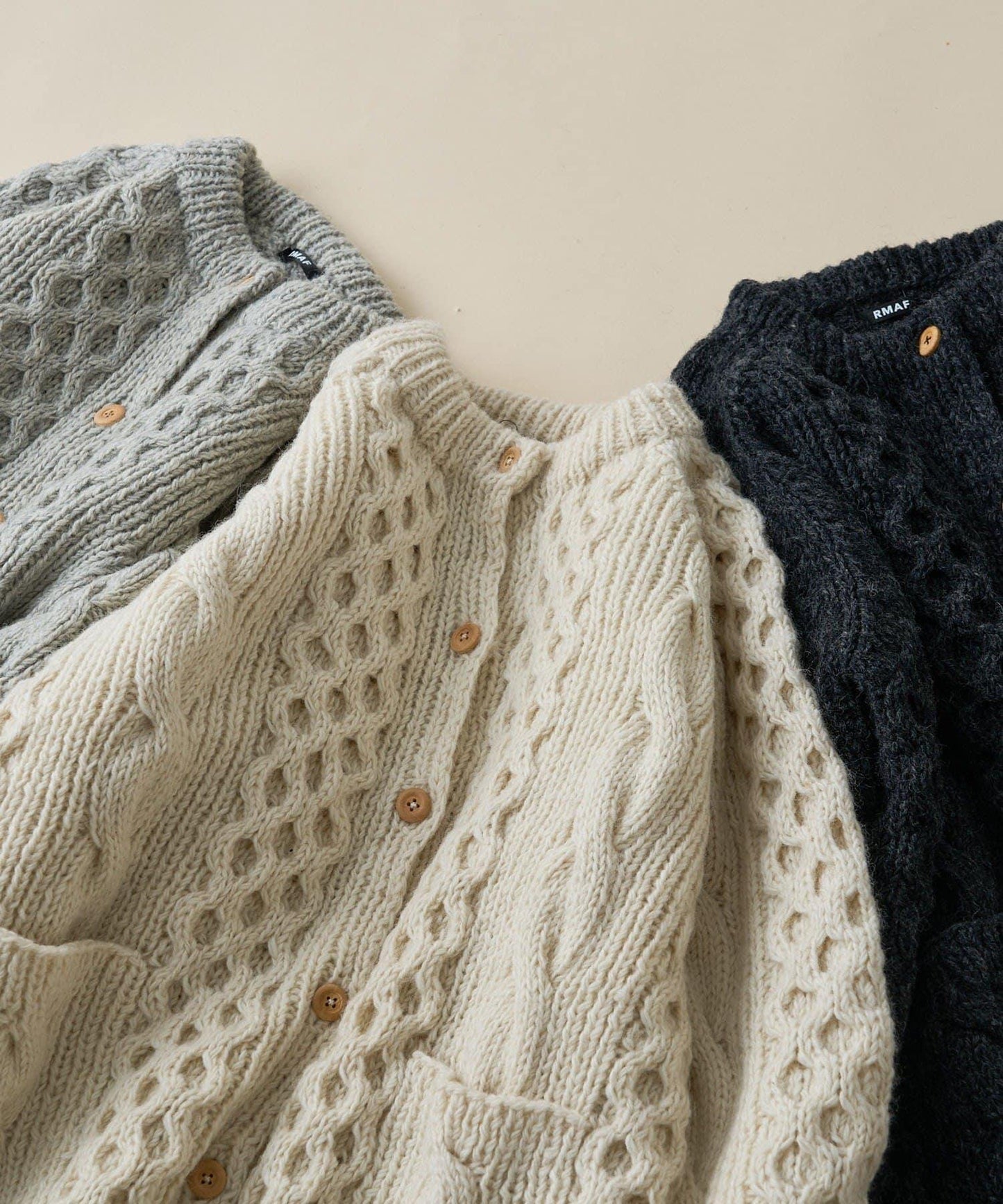 【nane】尼泊爾手工編織羊毛麻花針織開衫