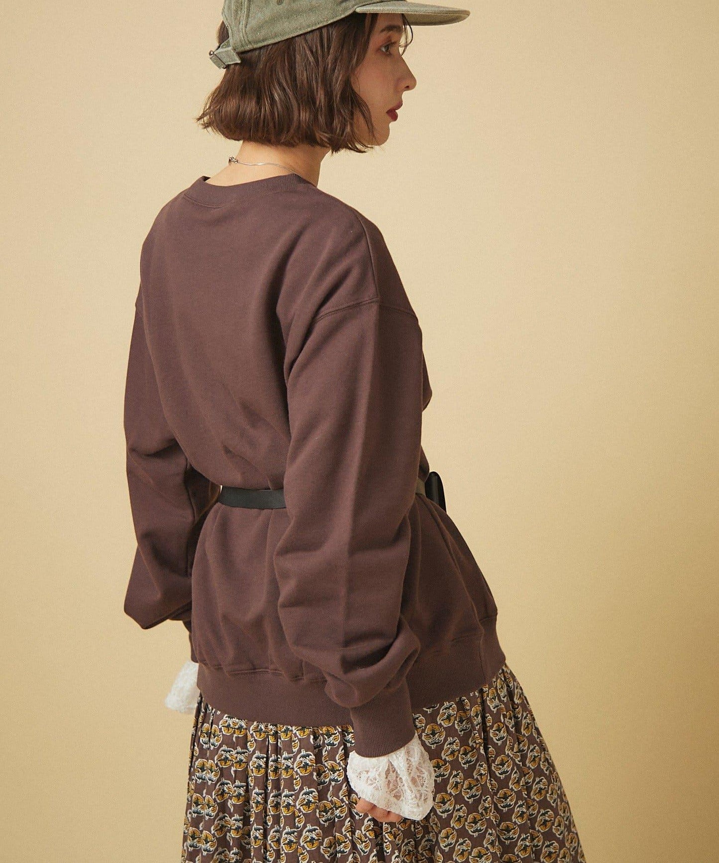 【nane】復古做舊衛衣套頭衫