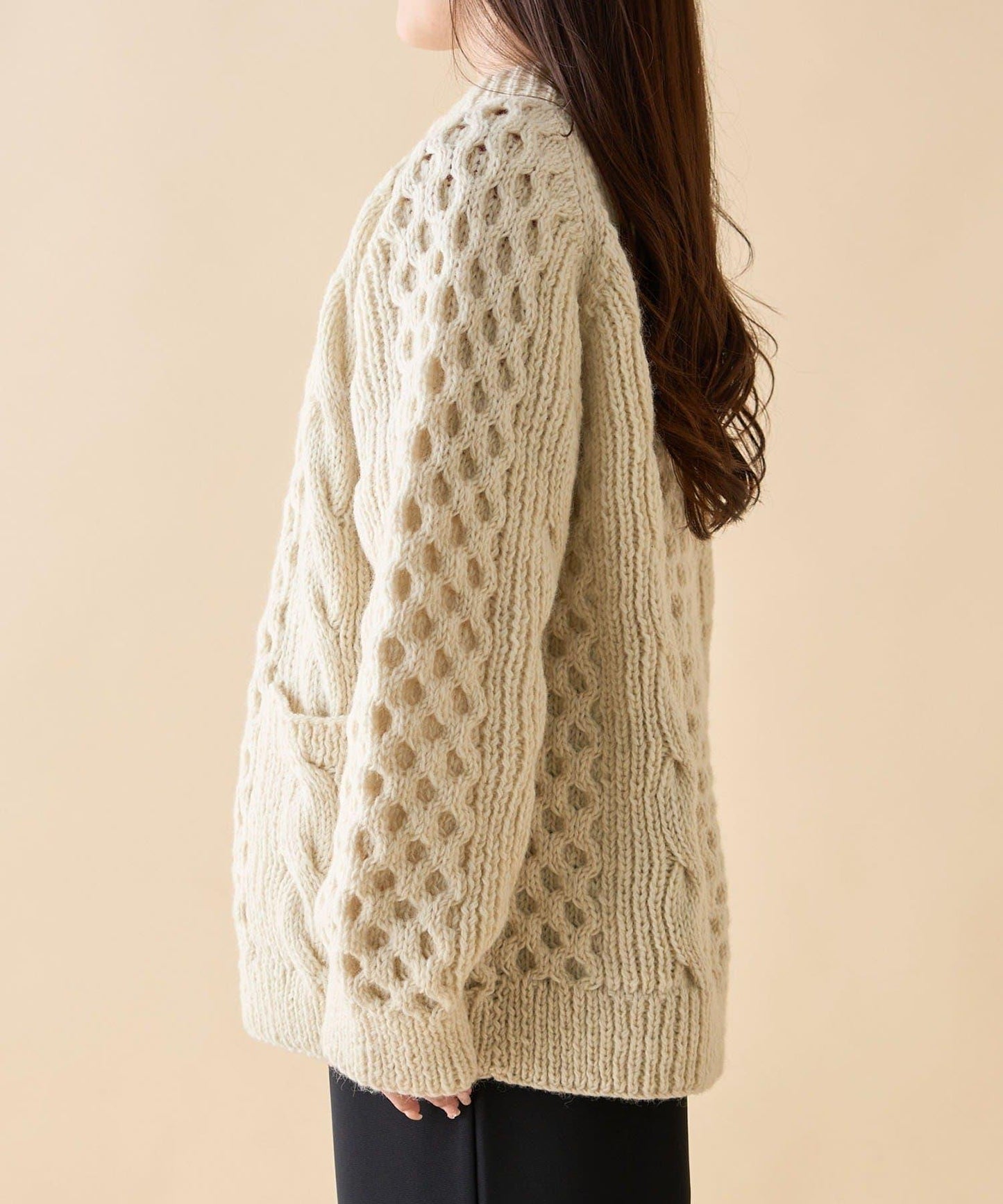 【nane】尼泊爾手工編織羊毛麻花針織開衫