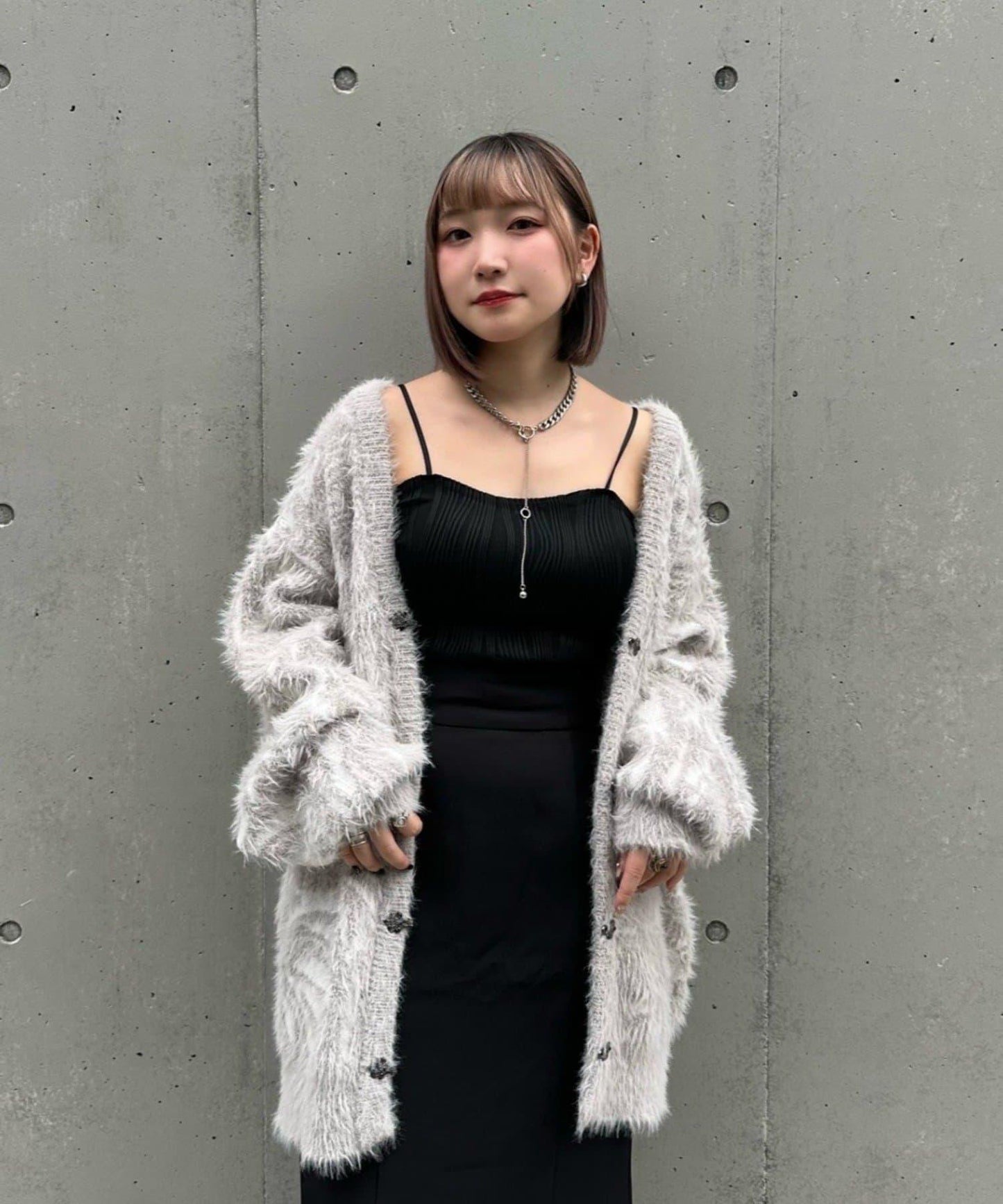 【Mavie..7】大理石紋針織開衫