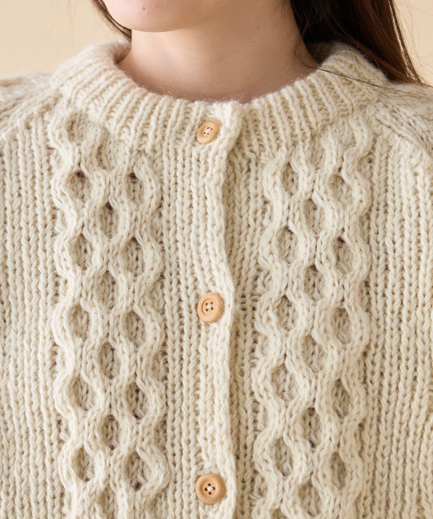 【nane】尼泊爾手工編織羊毛麻花針織開衫