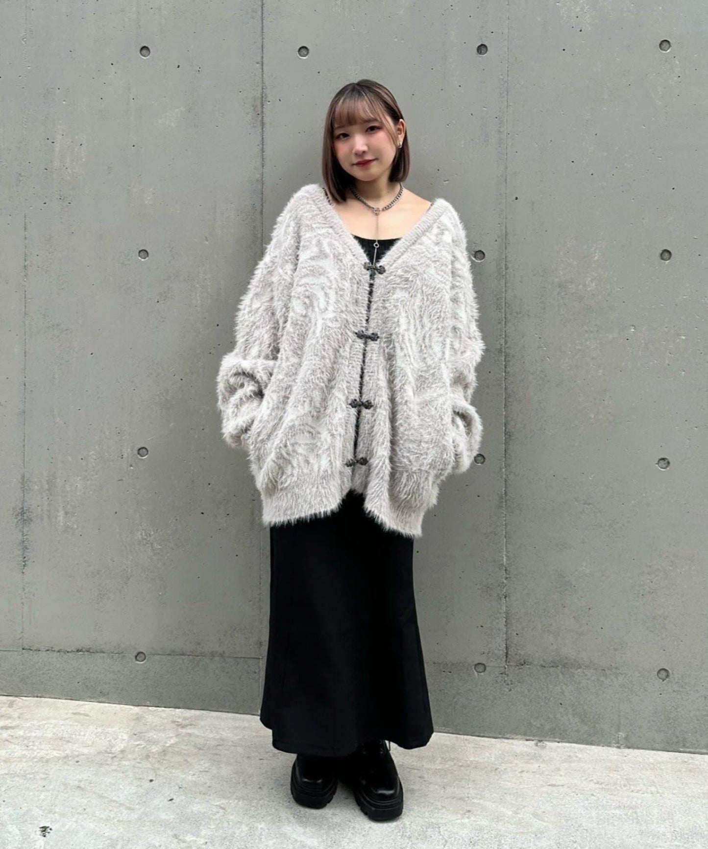 【Mavie..7】大理石紋針織開衫