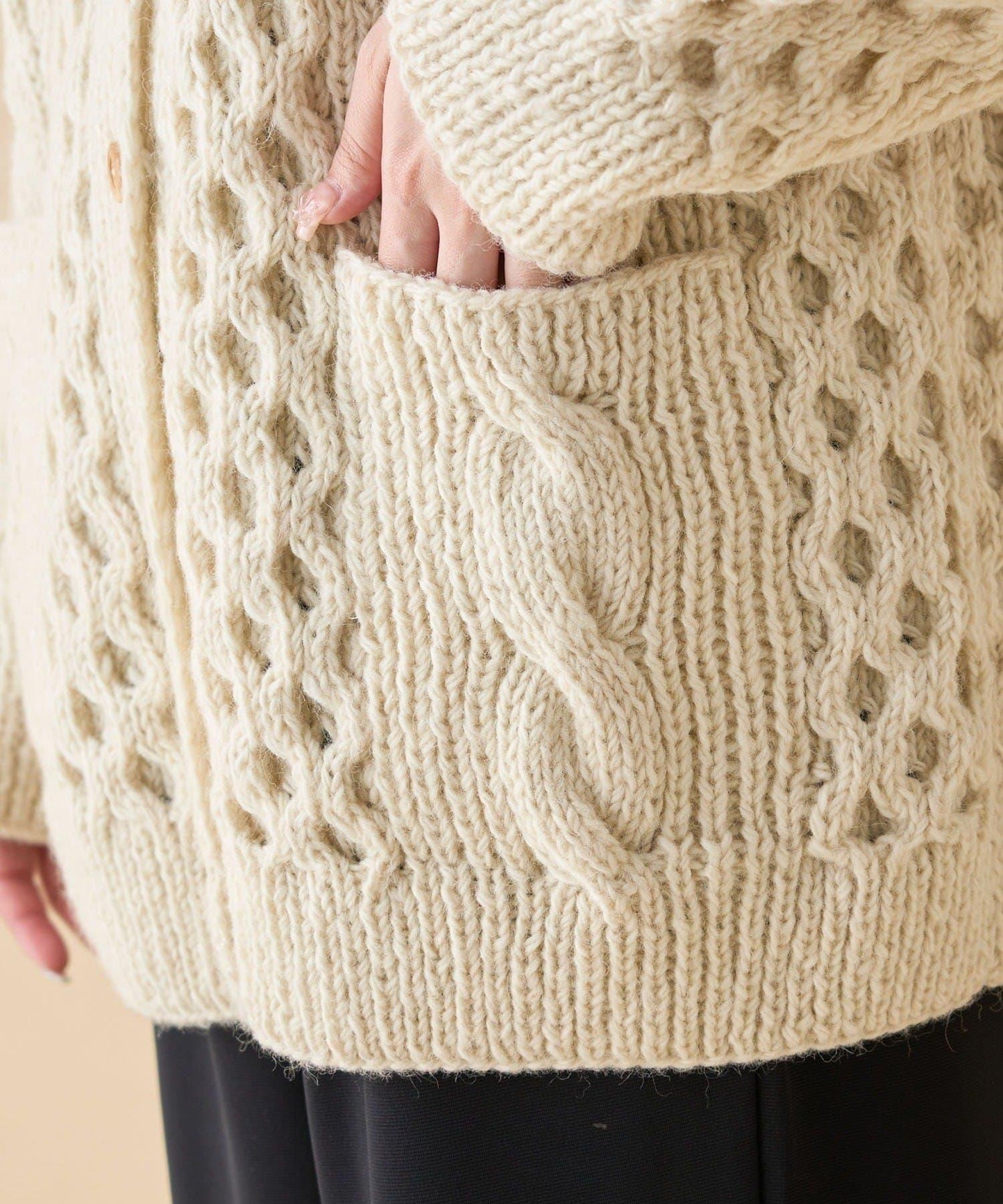 【nane】尼泊爾手工編織羊毛麻花針織開衫