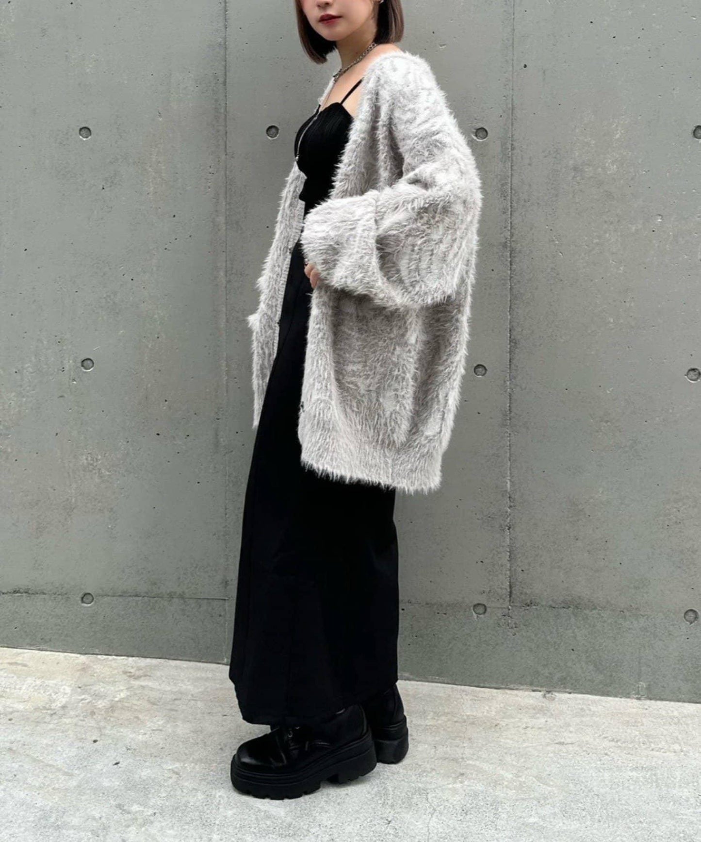 【Mavie..7】大理石紋針織開衫