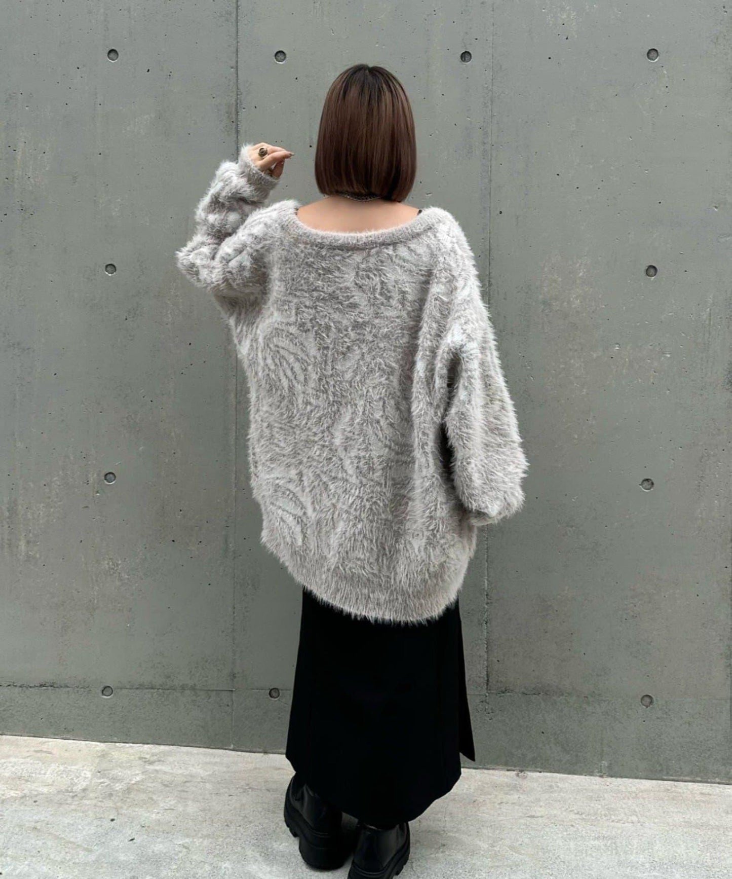 【Mavie..7】大理石紋針織開衫