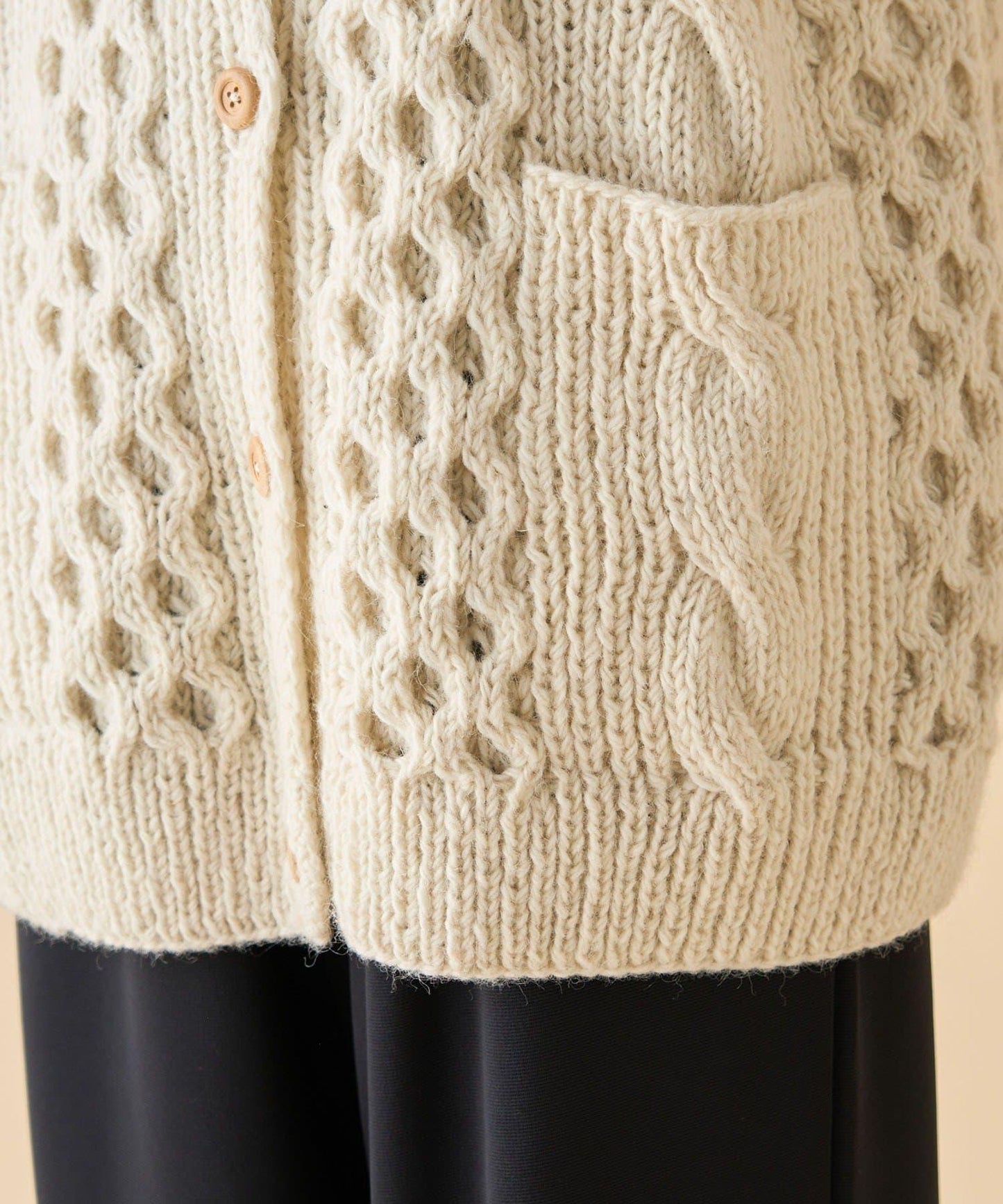 【nane】尼泊爾手工編織羊毛麻花針織開衫