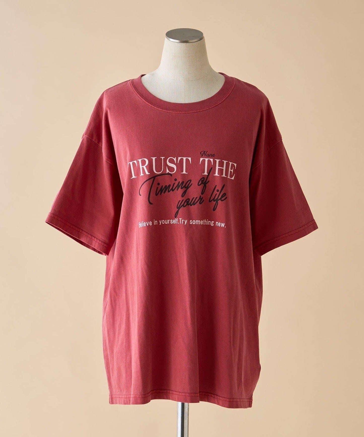 【nane】水洗工藝字母印花T恤