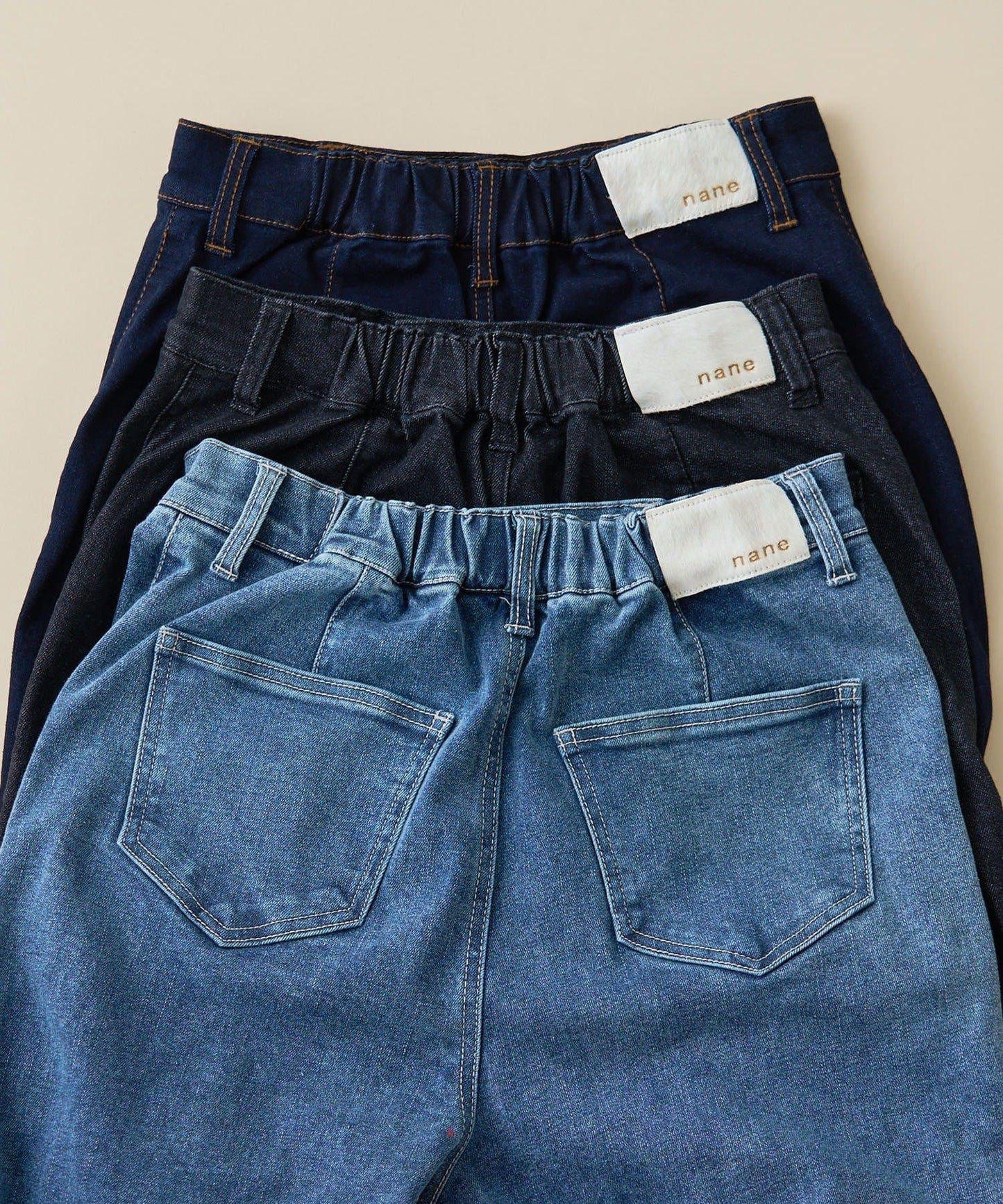 【nane】《サイズ展開有》直筒牛仔喇叭褲