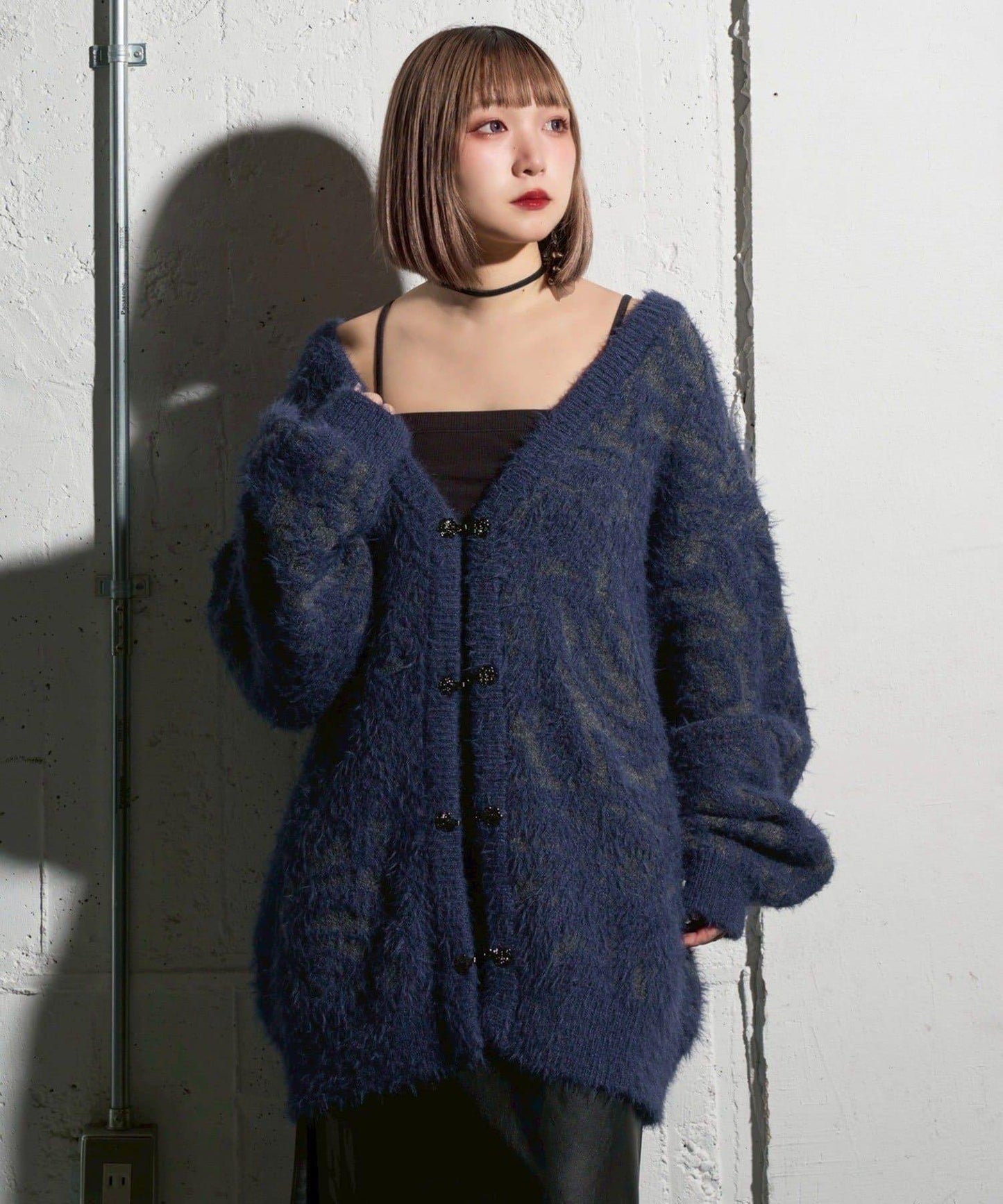 【Mavie..7】大理石紋針織開衫