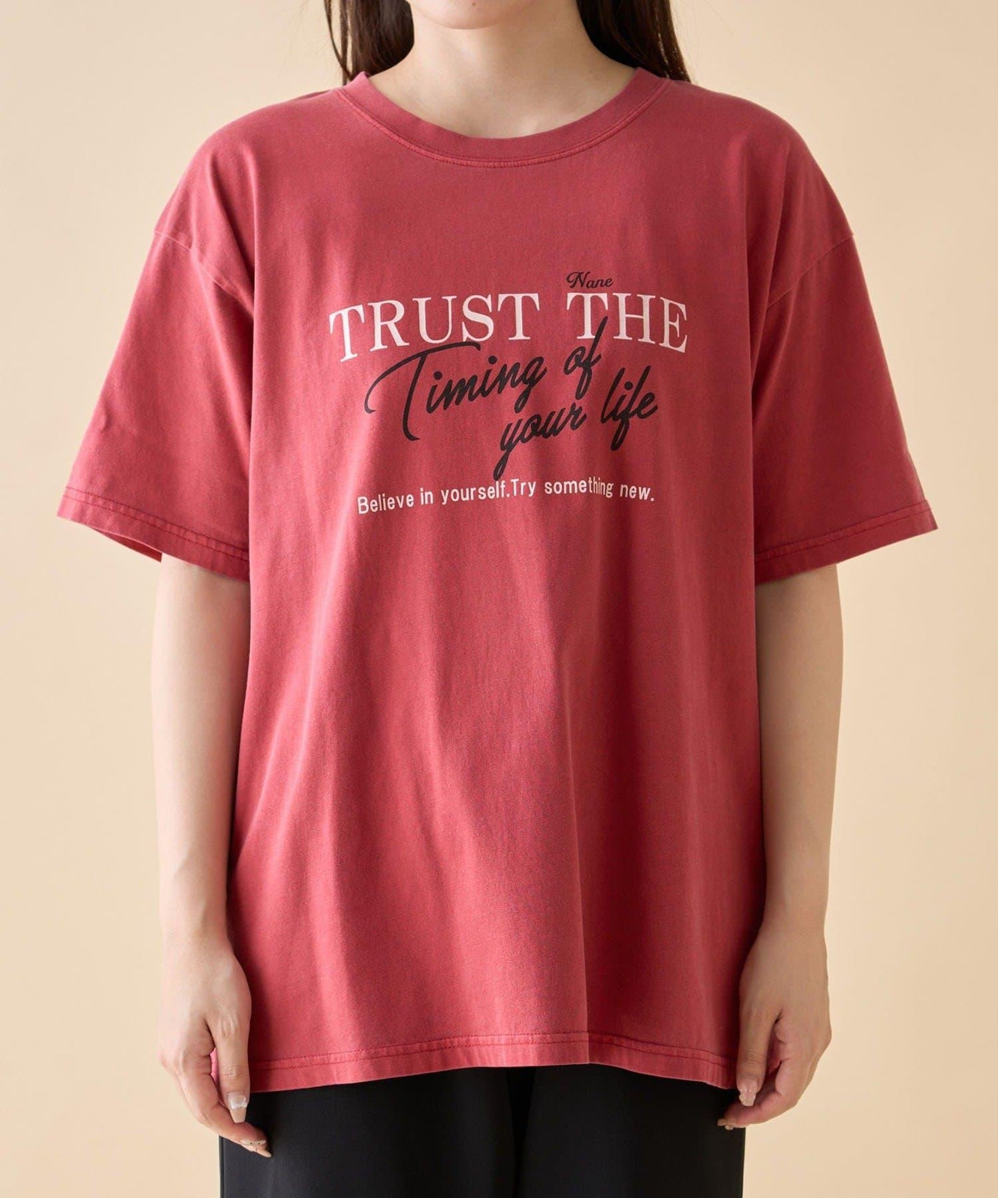 【nane】水洗工藝字母印花T恤