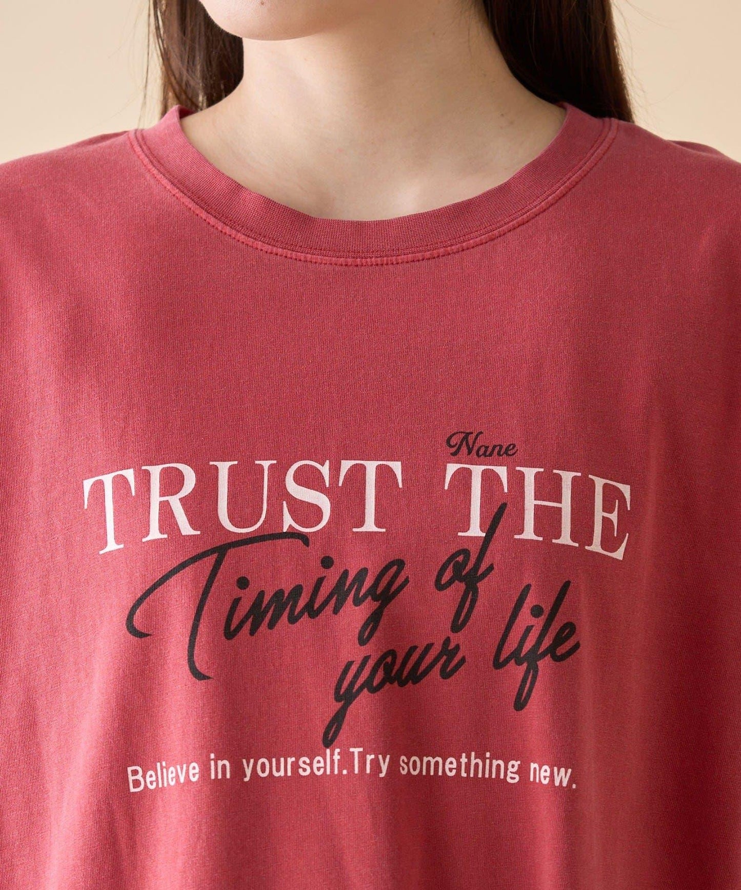 【nane】水洗工藝字母印花T恤