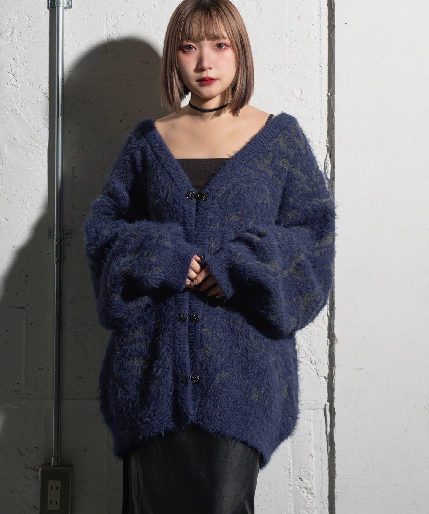 【Mavie..7】大理石紋針織開衫