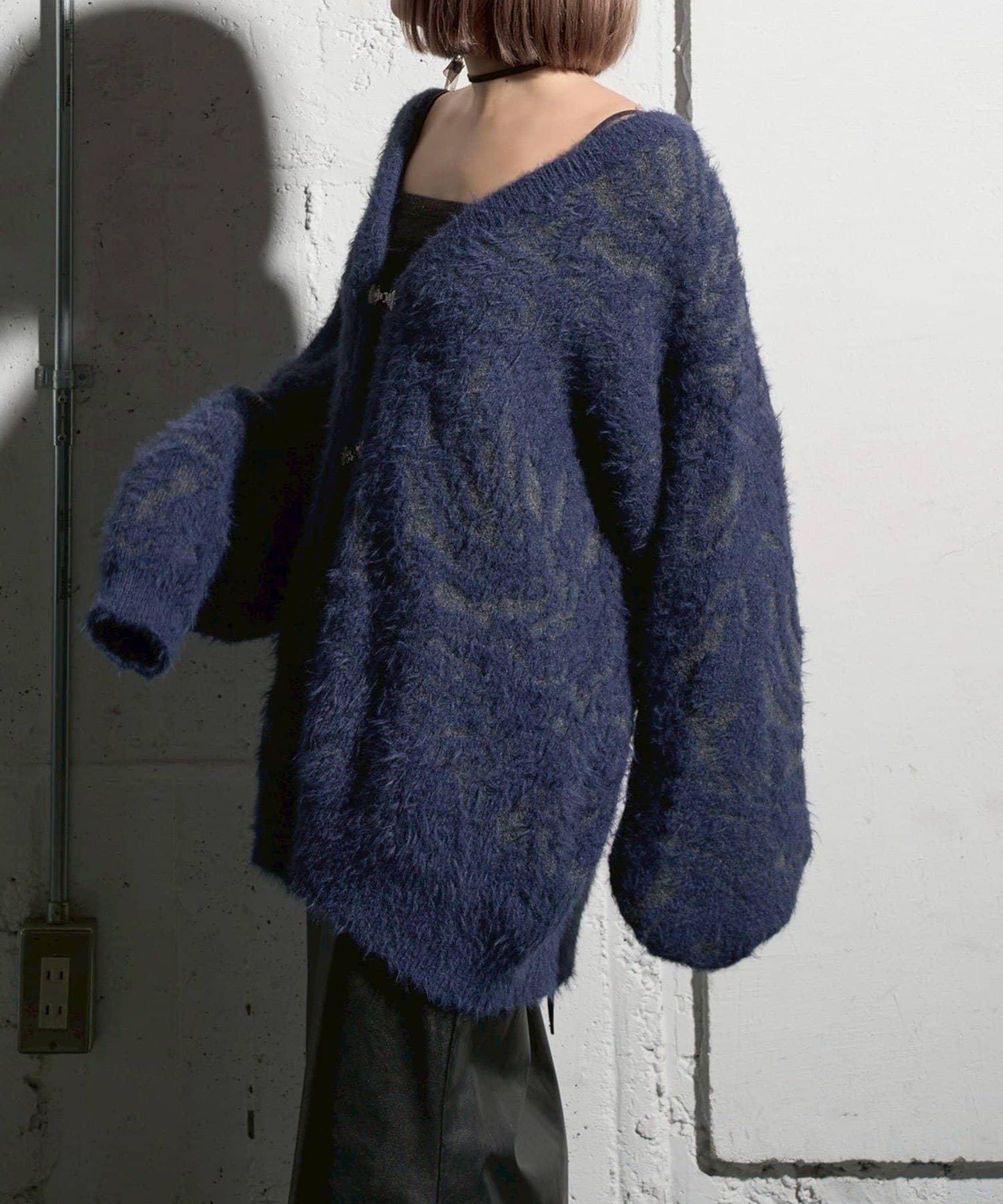 【Mavie..7】大理石紋針織開衫