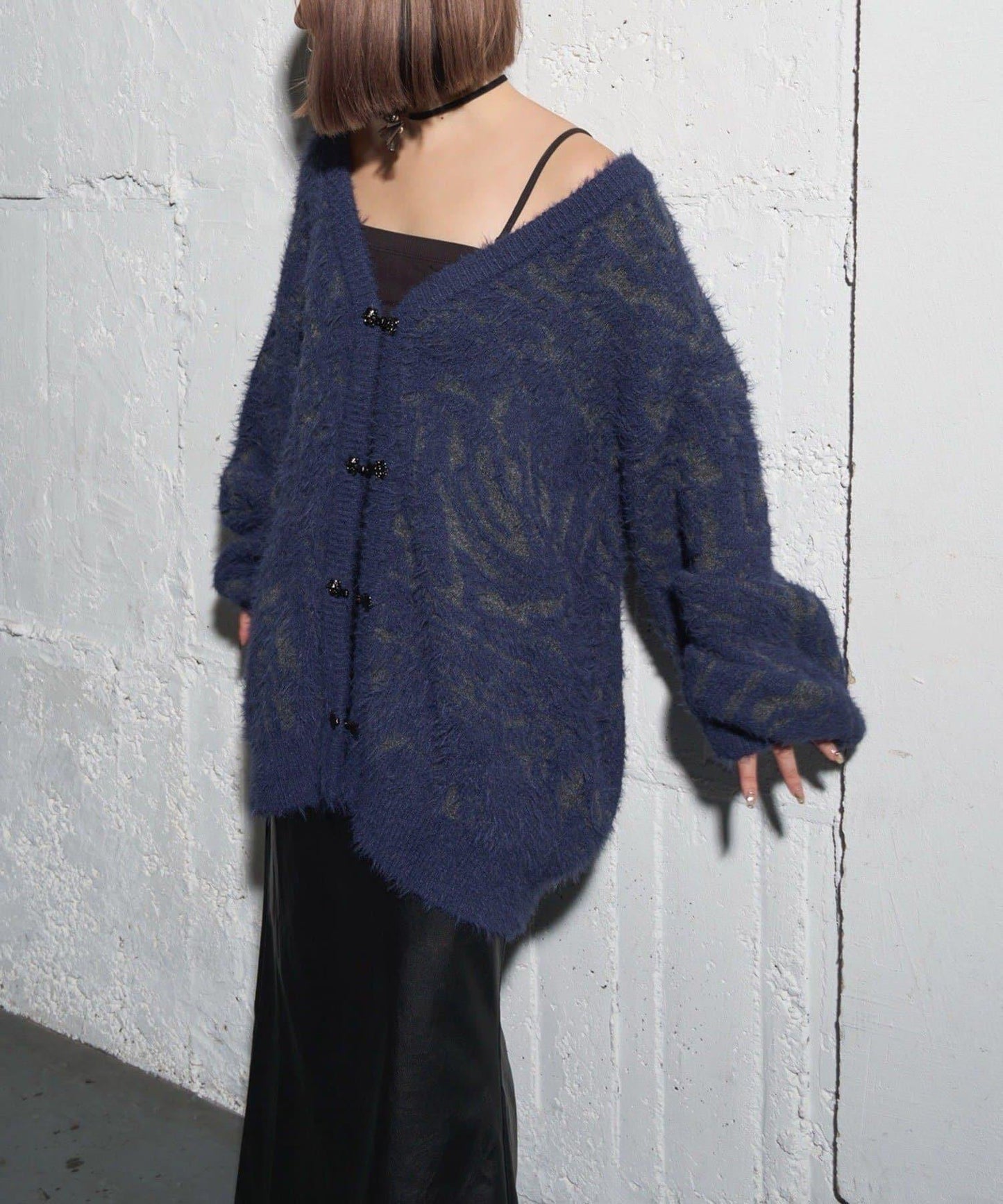 【Mavie..7】大理石紋針織開衫