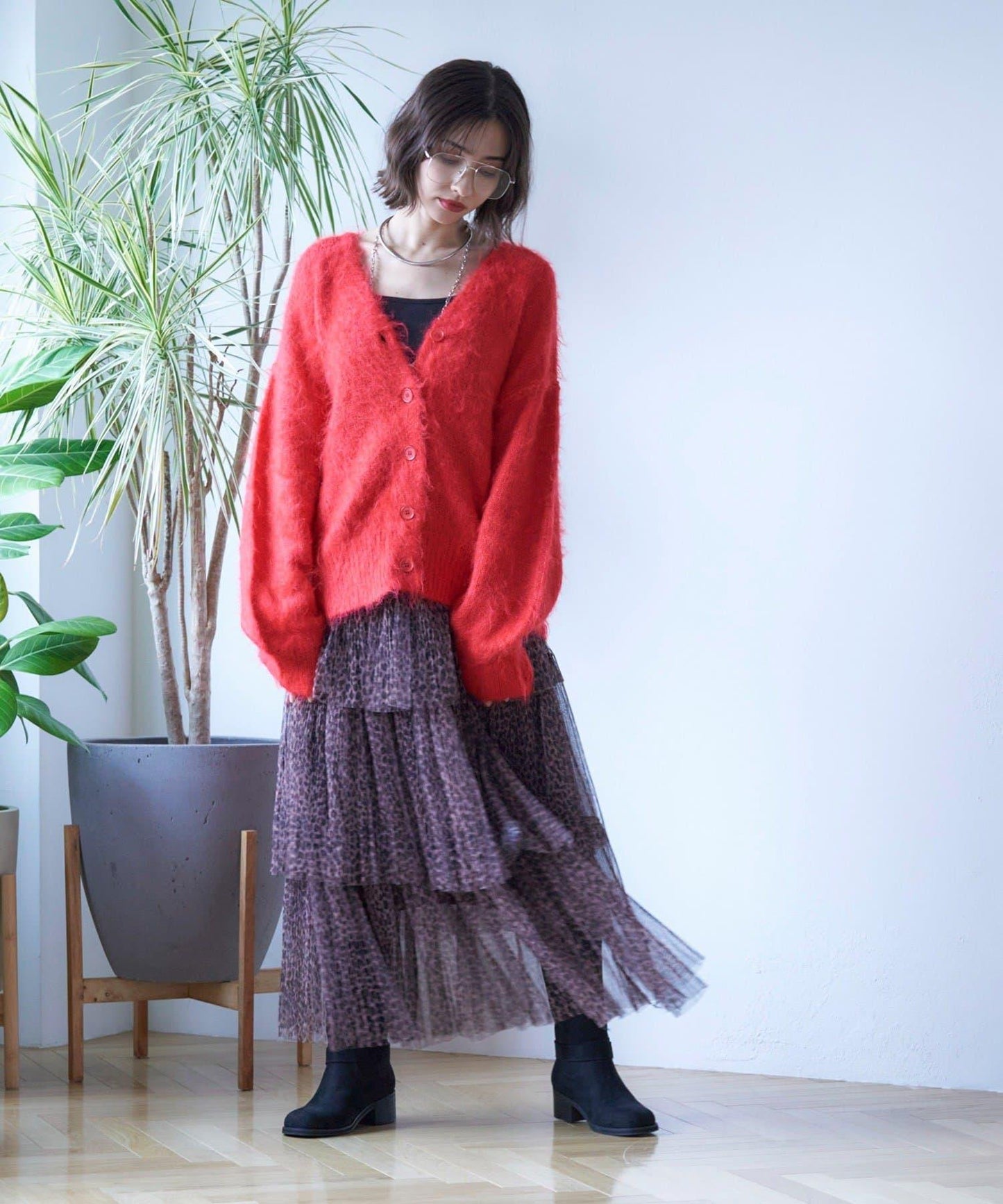 多色可選!6色V領長毛絨開衫