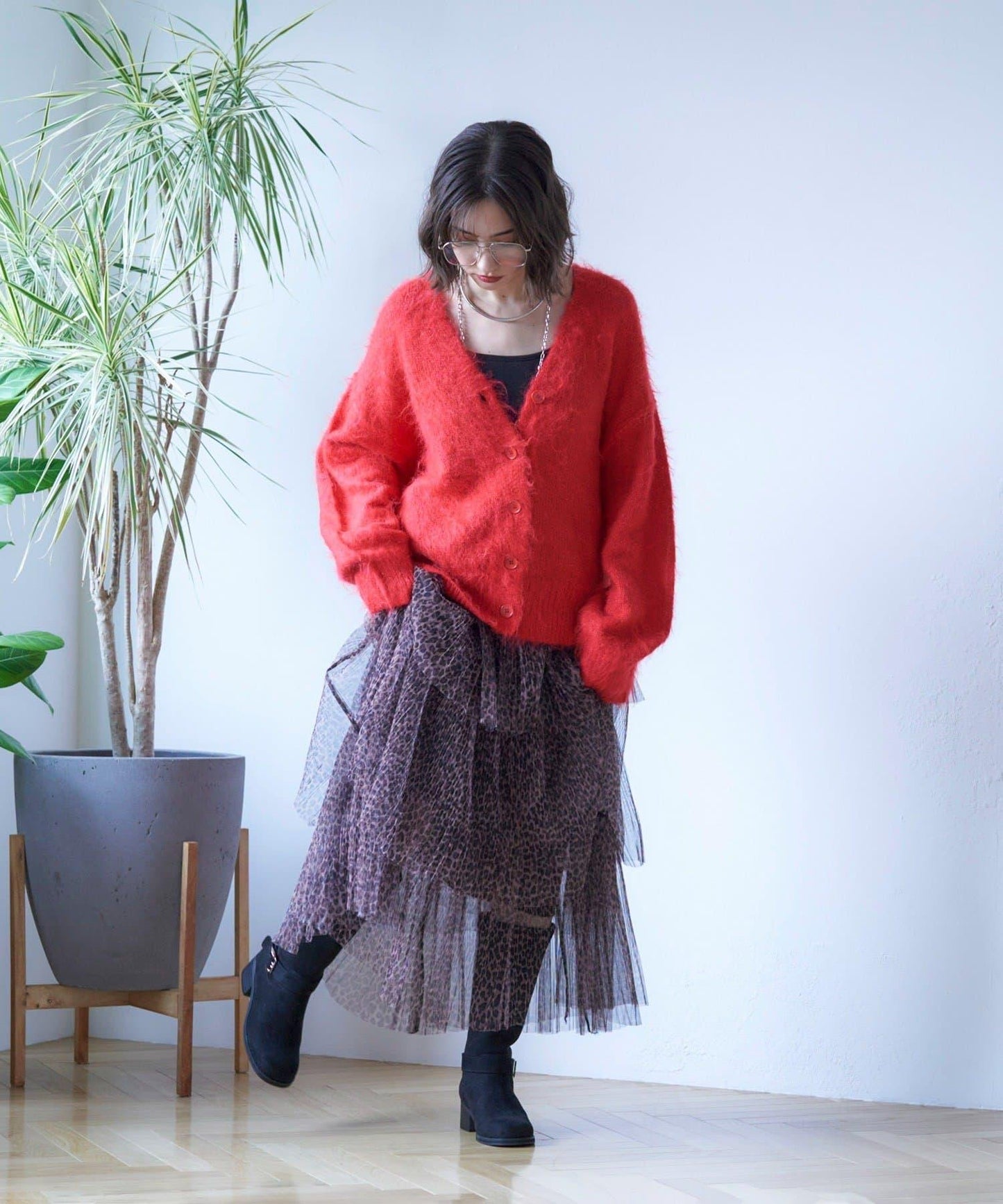 多色可選!6色V領長毛絨開衫