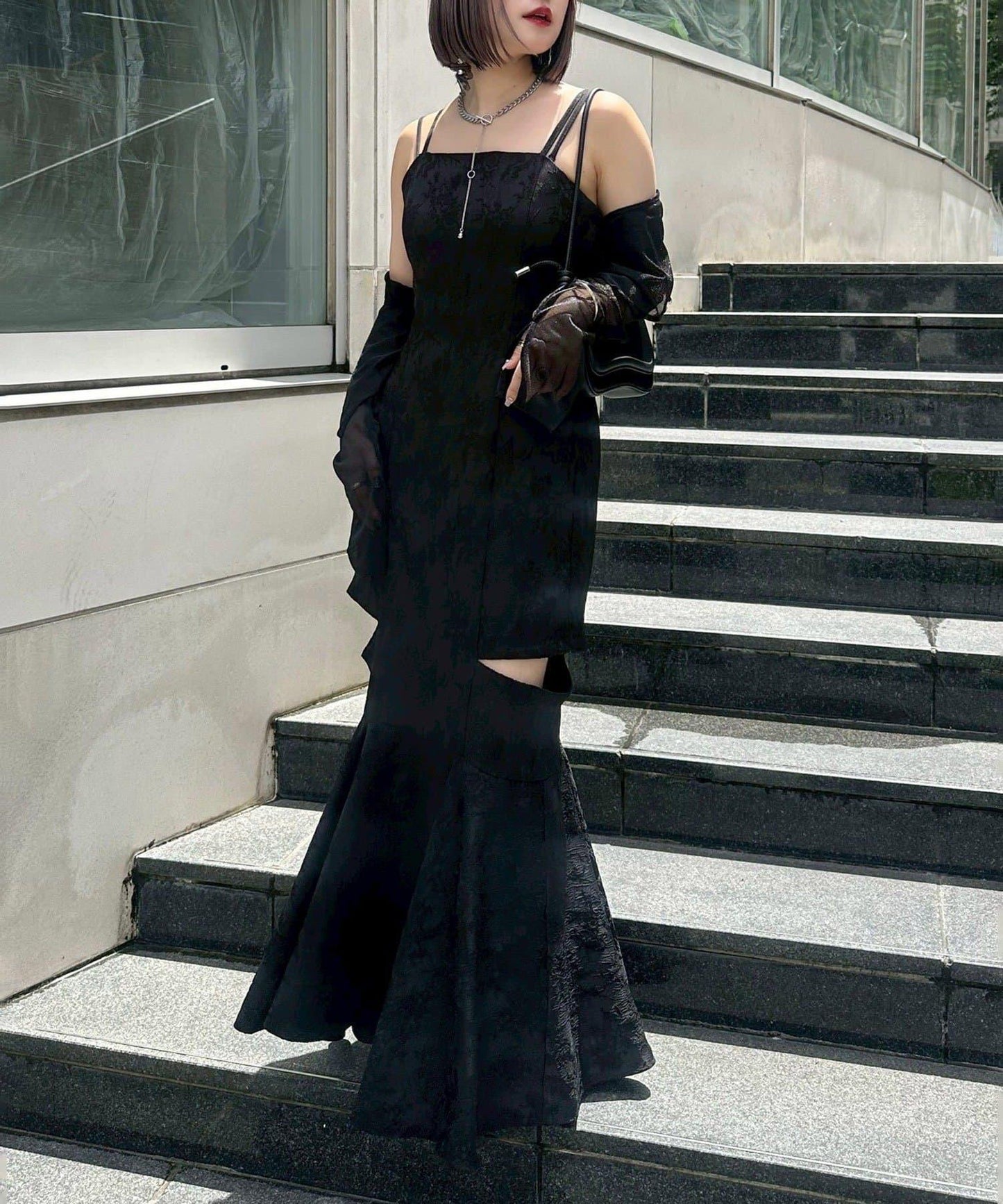 【Mavie..7】【有多種尺碼】美人魚吊帶連衣裙