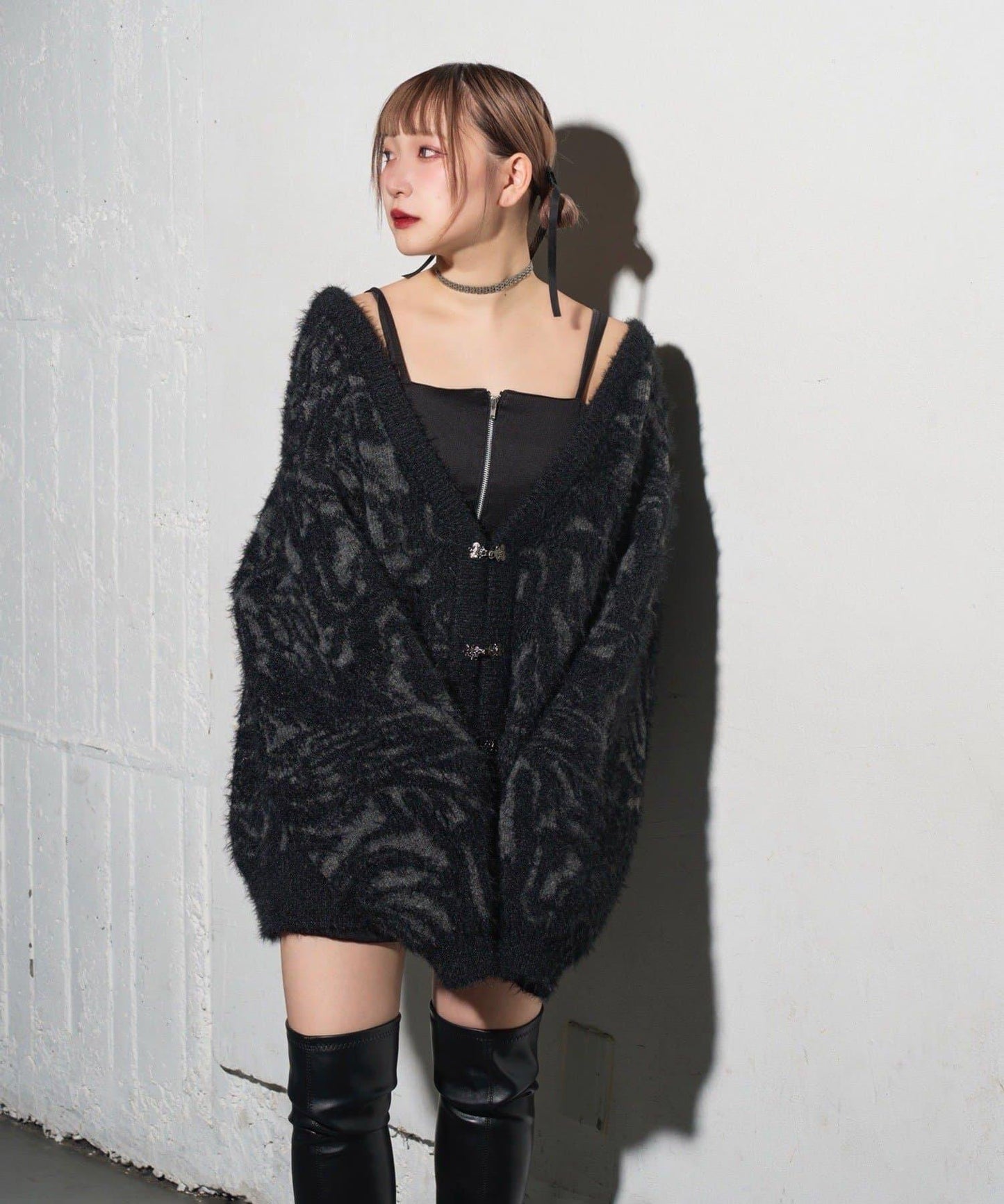 【Mavie..7】大理石紋針織開衫