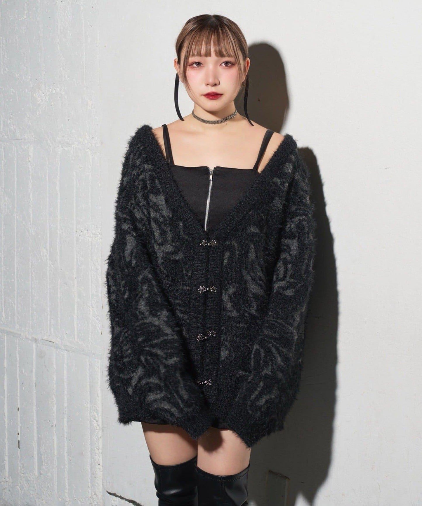 【Mavie..7】大理石紋針織開衫