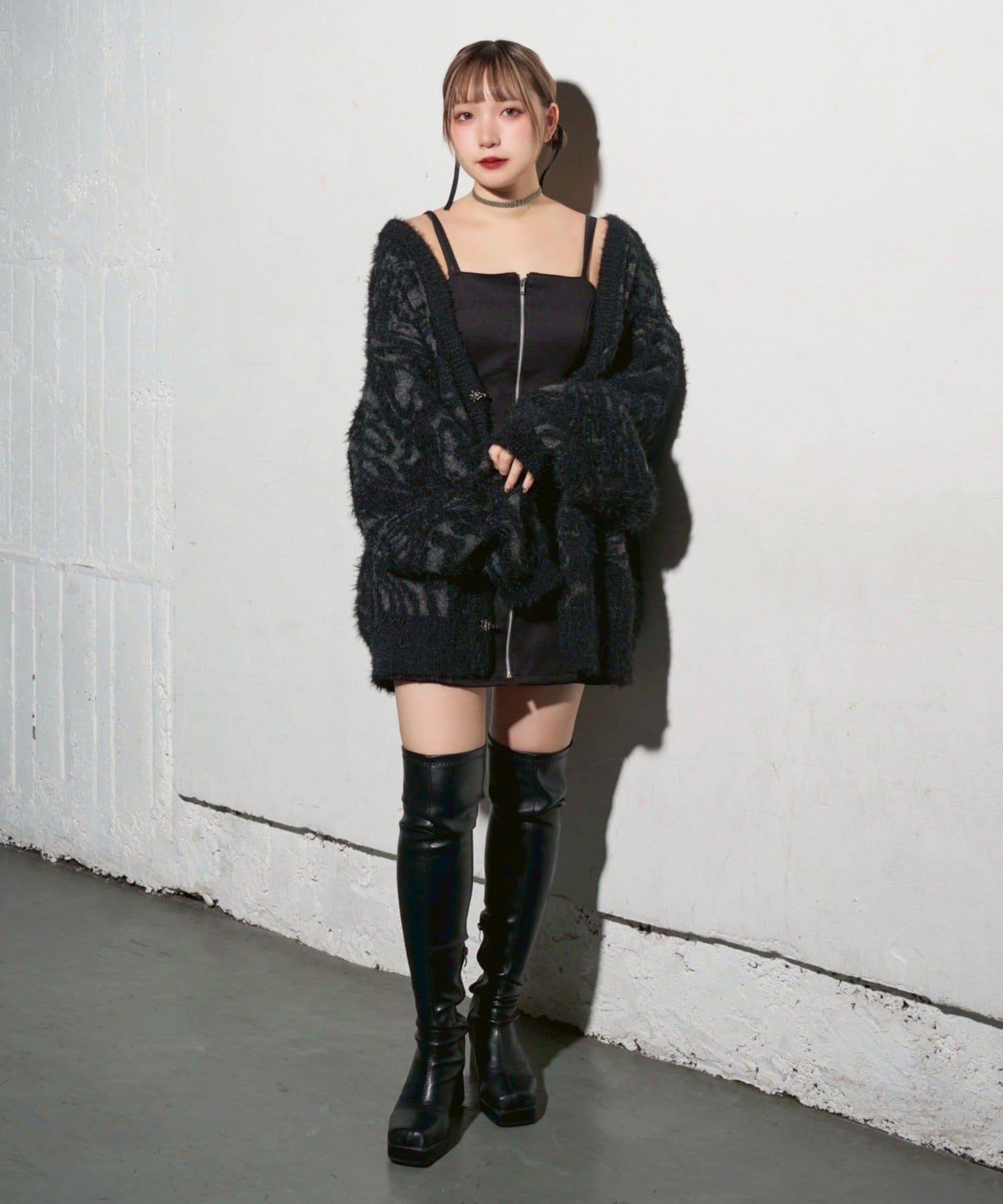 【Mavie..7】大理石紋針織開衫