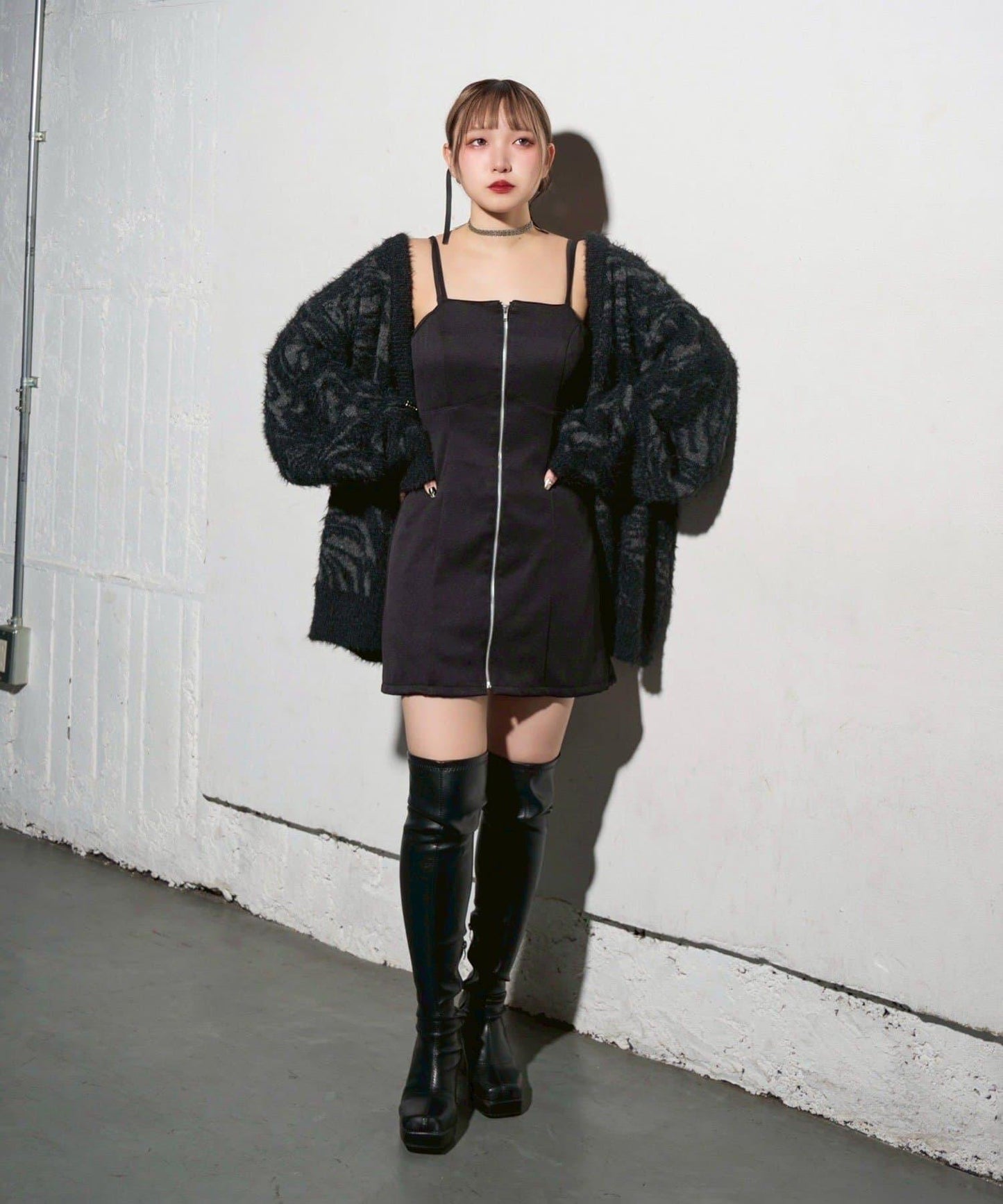 【Mavie..7】大理石紋針織開衫