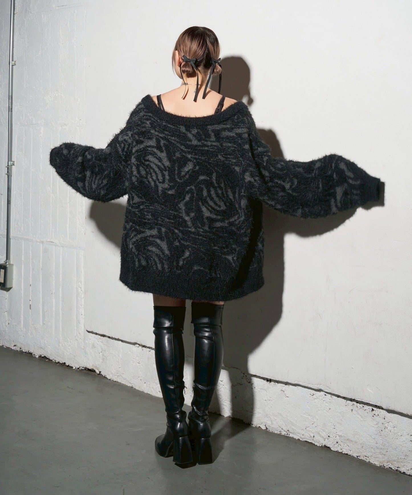 【Mavie..7】大理石紋針織開衫