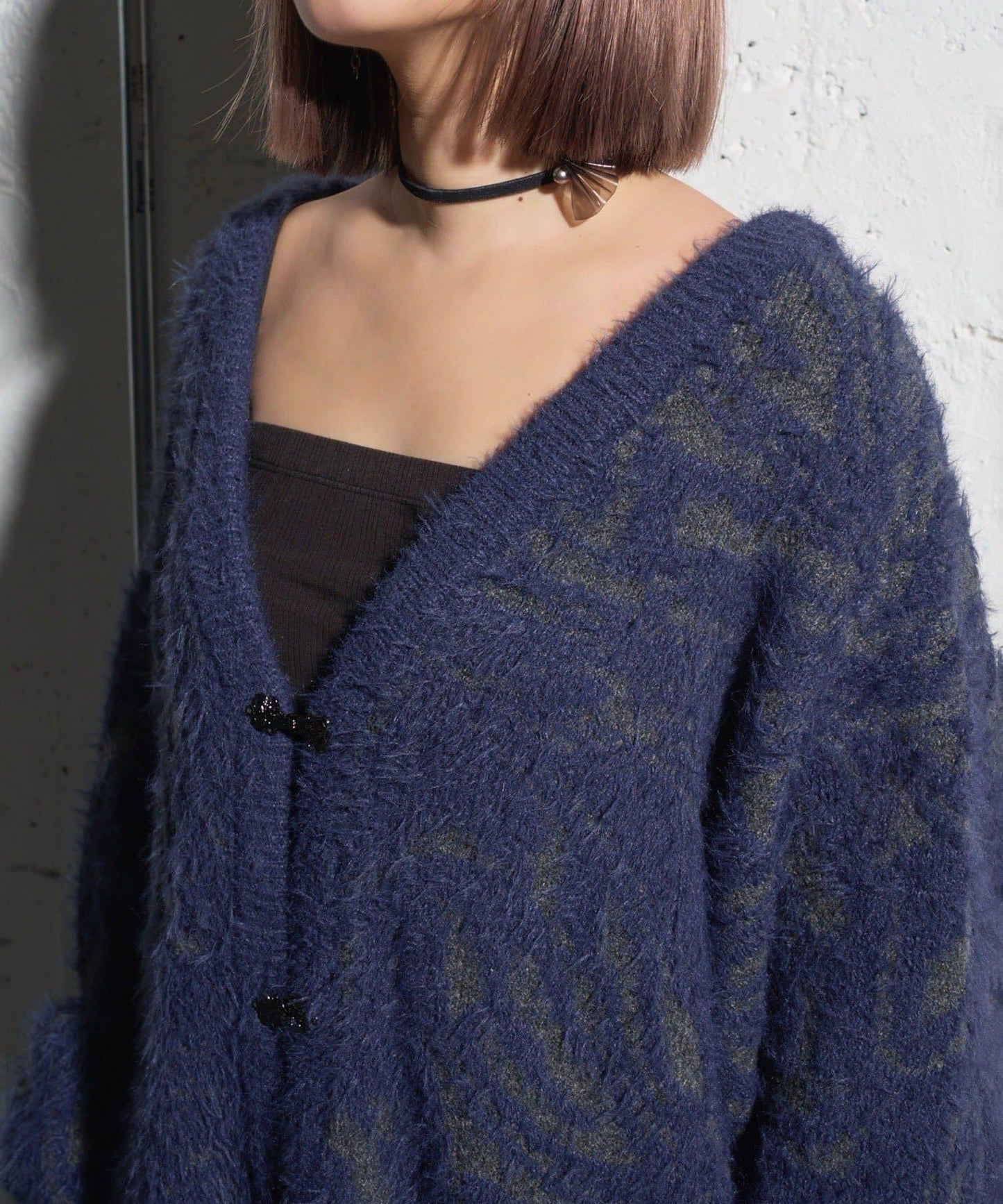 【Mavie..7】大理石紋針織開衫