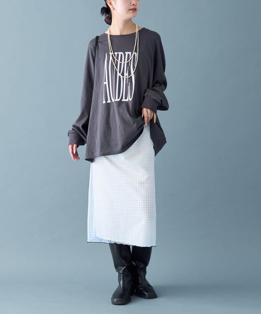 波點網紗半身裙