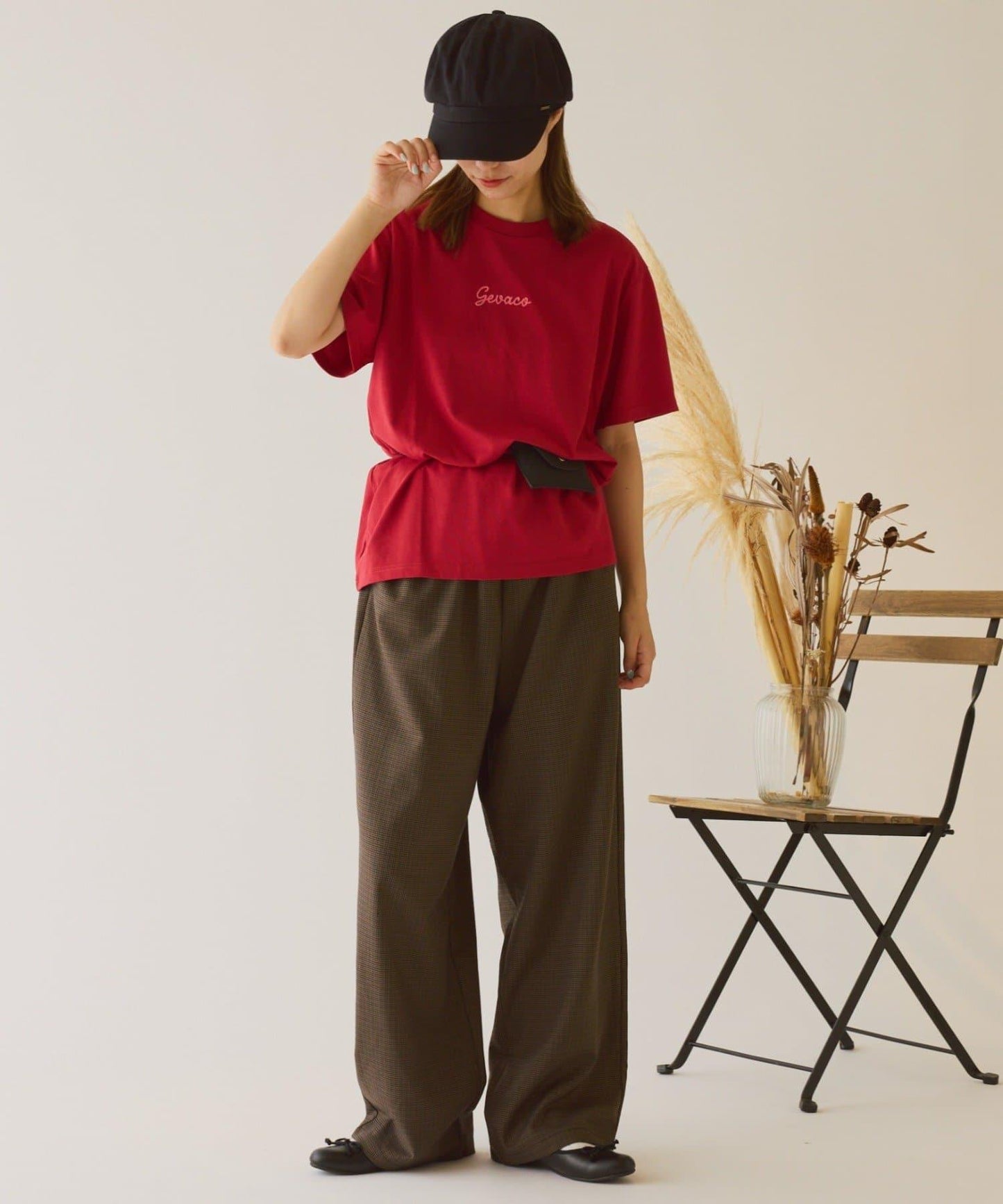 【GEVACO】單點logo鏈條刺繡短袖T恤
