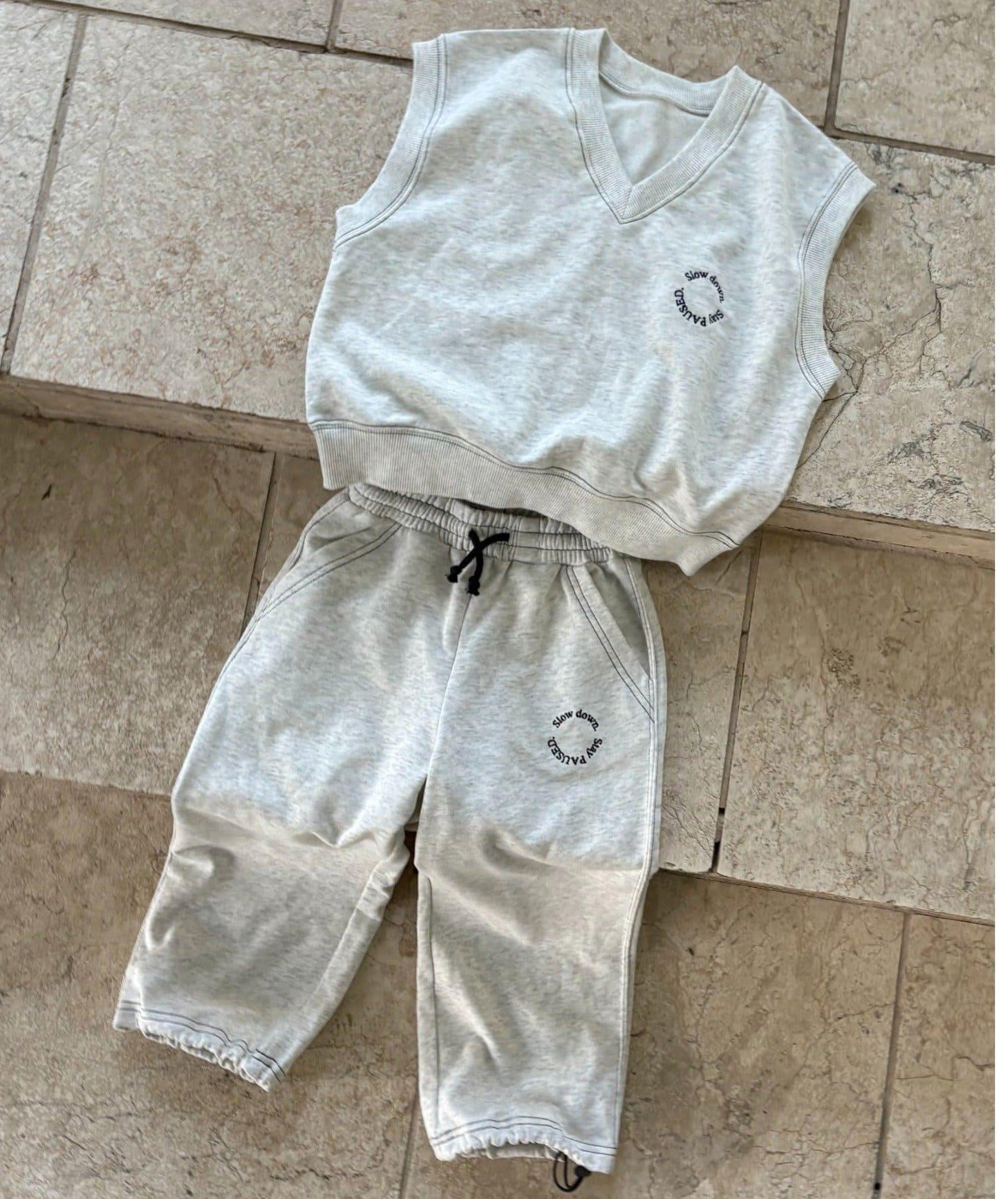 【KIDS】單點刺繡衛衣套裝