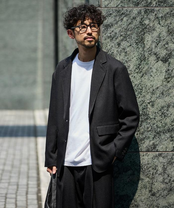 Urban Comfortable 休閒寬鬆羊毛感套裝 /西裝外套/休閒褲