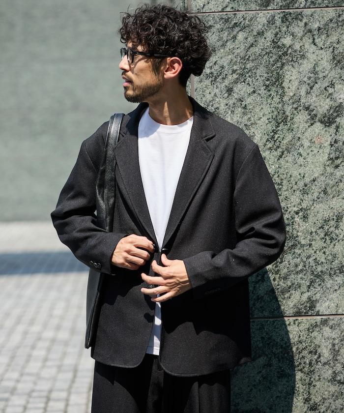 Urban Comfortable 休閒寬鬆羊毛感套裝 /西裝外套/休閒褲