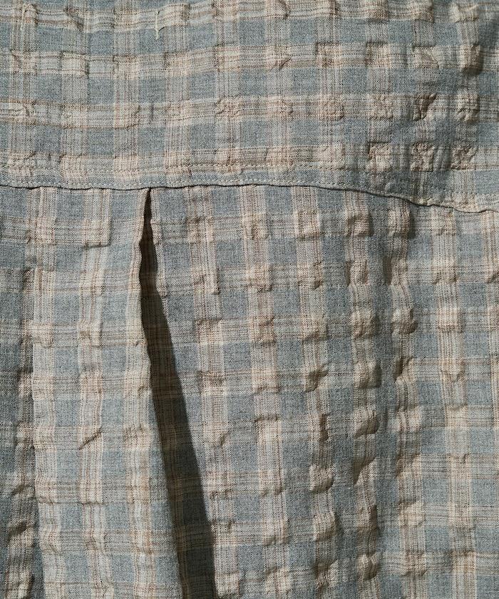 格子紋寬鬆版型襯衫