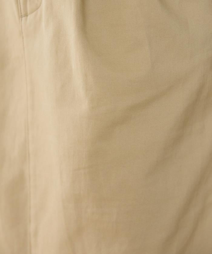 褶皺斜紋棉布半身裙