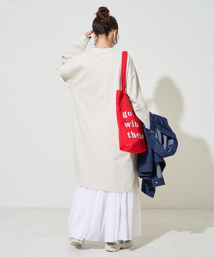 寬鬆版型長袖T恤迷你連衣裙