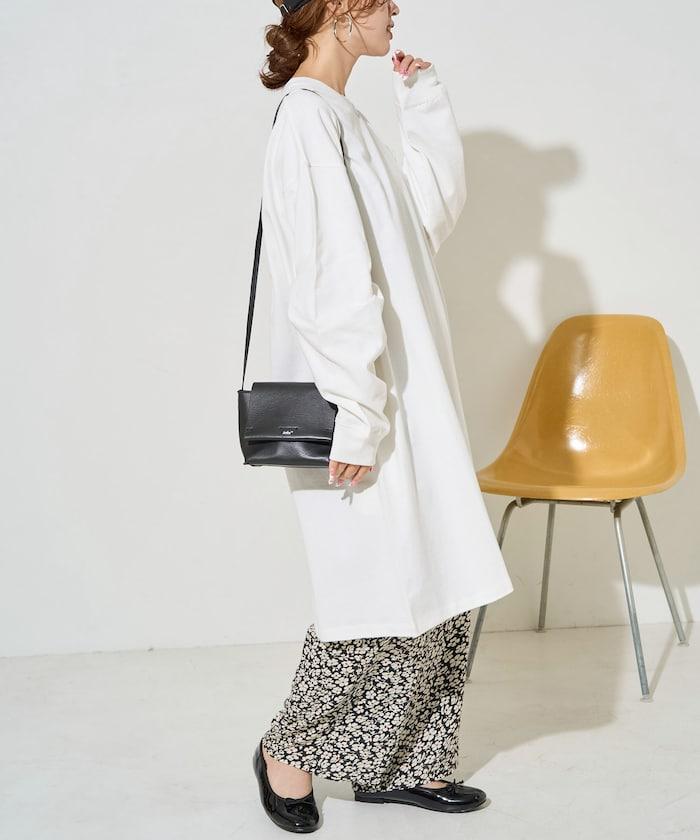 寬鬆版型長袖T恤迷你連衣裙