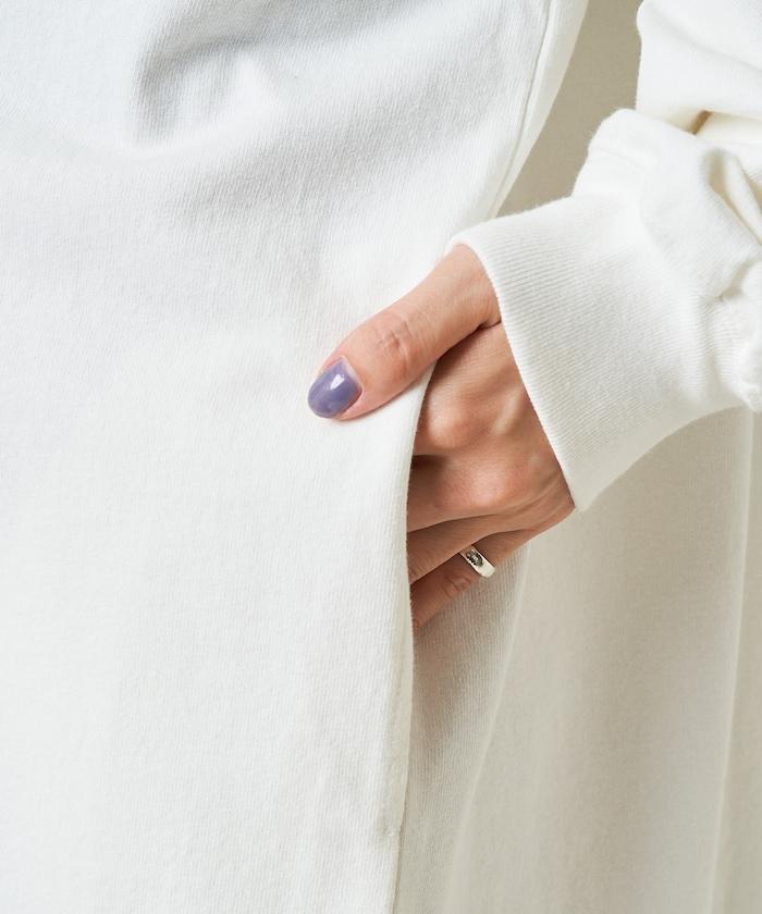 寬鬆版型長袖T恤迷你連衣裙