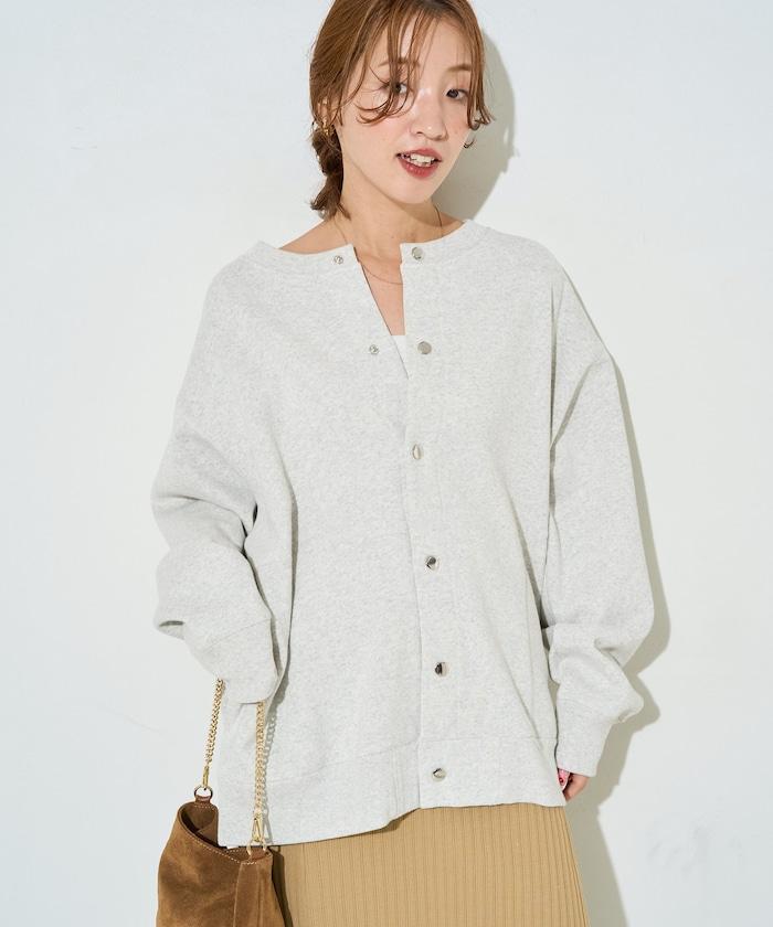 加厚衛衣按扣開衫