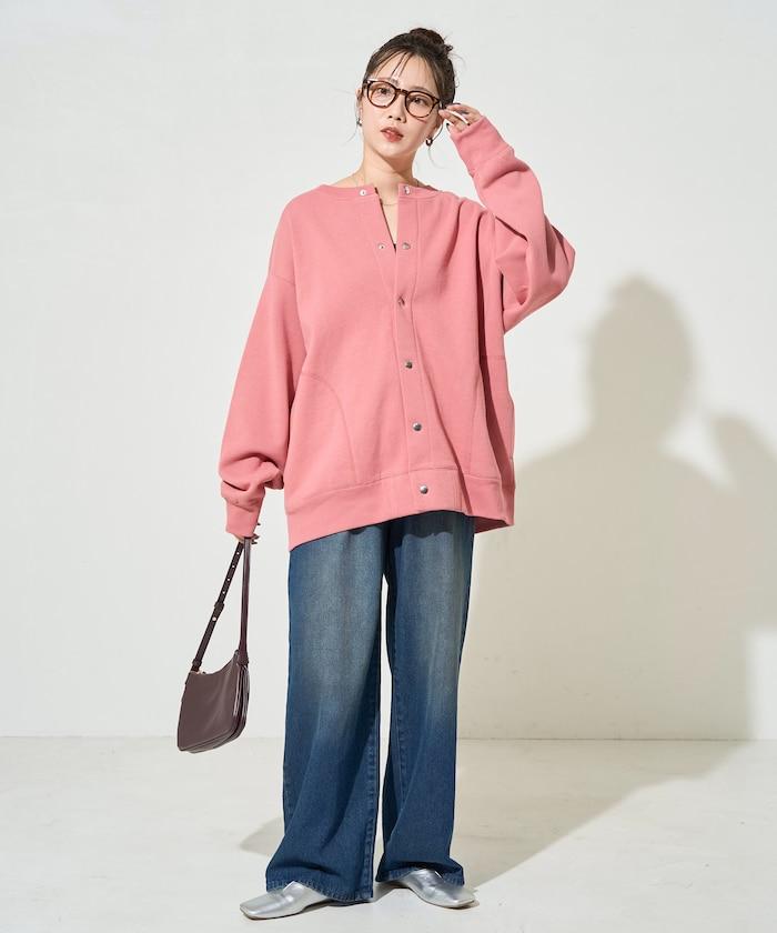 加厚衛衣按扣開衫