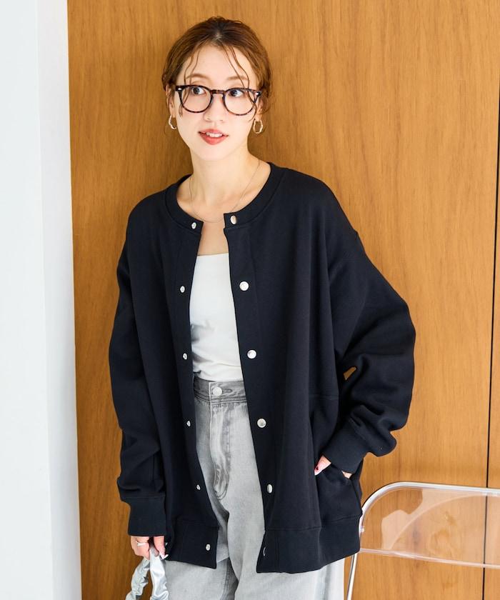 加厚衛衣按扣開衫