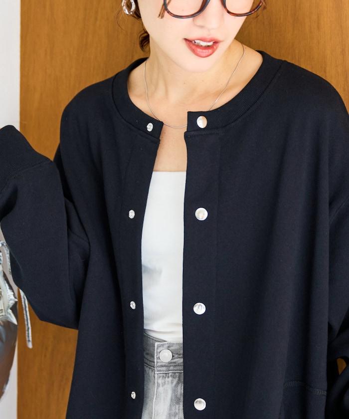 加厚衛衣按扣開衫