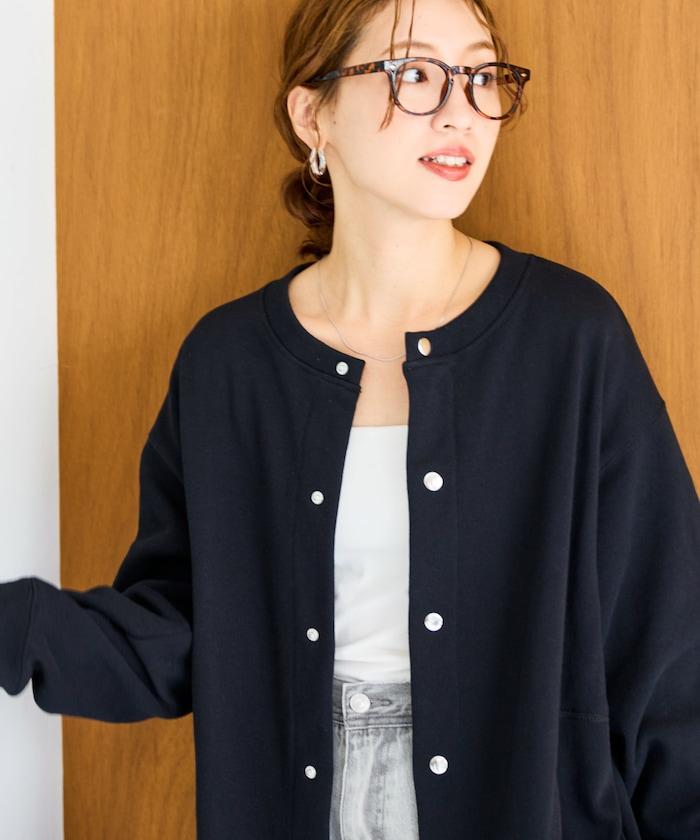 加厚衛衣按扣開衫