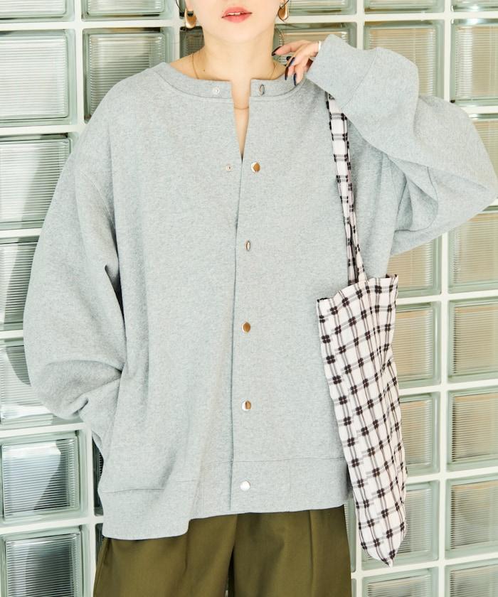 加厚衛衣按扣開衫