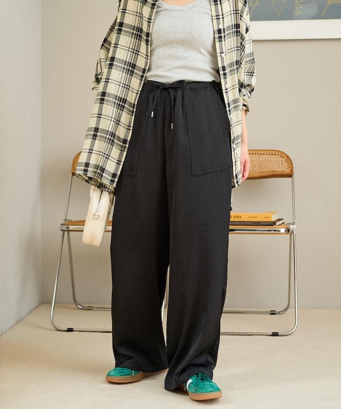緞面工裝褲