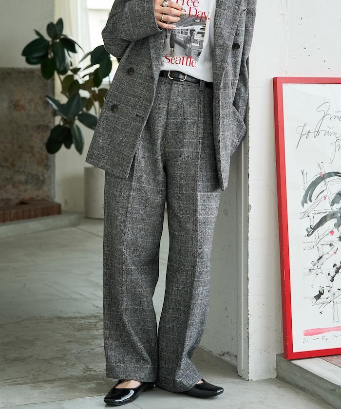 人字紋格子長褲(可搭配套裝)