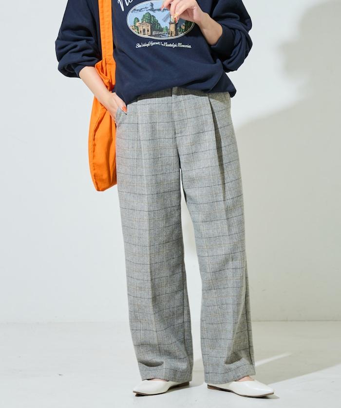 人字紋格子長褲(可搭配套裝)