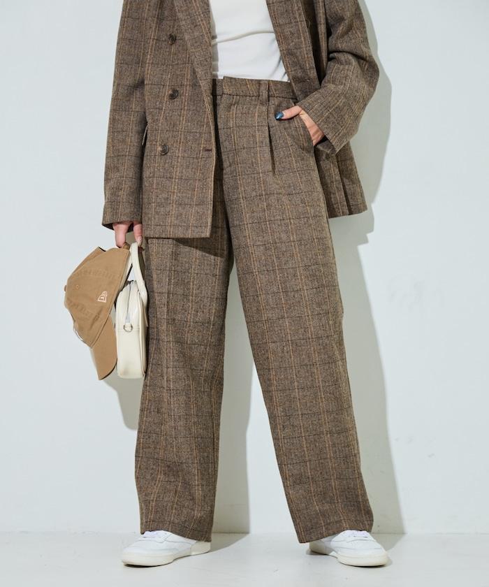 人字紋格子長褲(可搭配套裝)