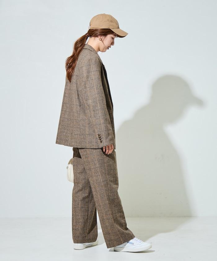 人字紋格子長褲(可搭配套裝)