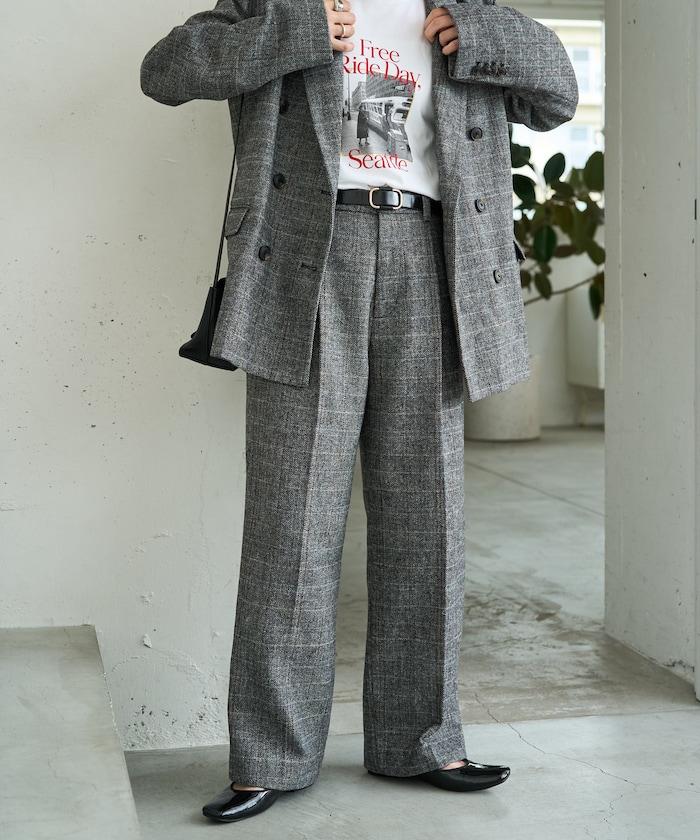 人字紋格子長褲(可搭配套裝)